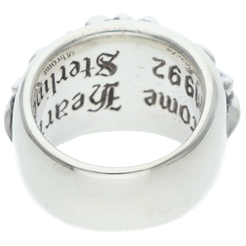 Chrome Hearts FLRL CRS Floral Cross Silver Ring Size JP 9