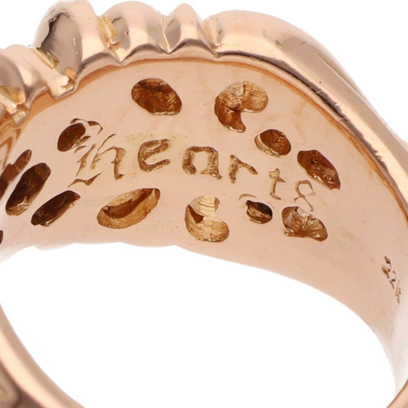 Chrome Hearts 22K 5PT Diamond Gold Ring Size JP 20.5