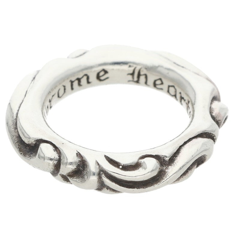 Chrome Hearts SCRL BAND Scroll Silver Ring Size JP 9