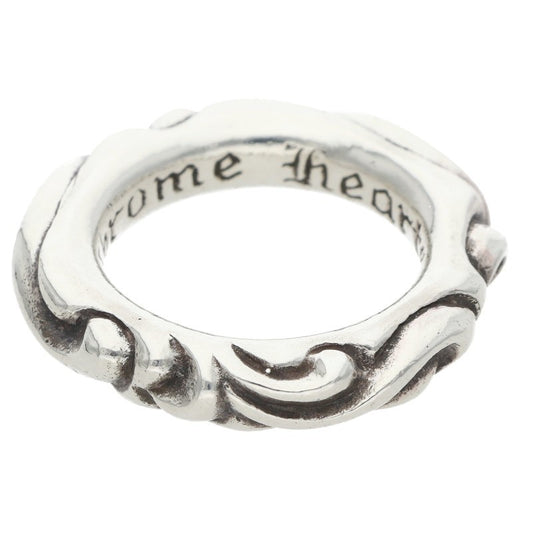 Chrome Hearts SCRL BAND Scroll Silver Ring Size JP 9
