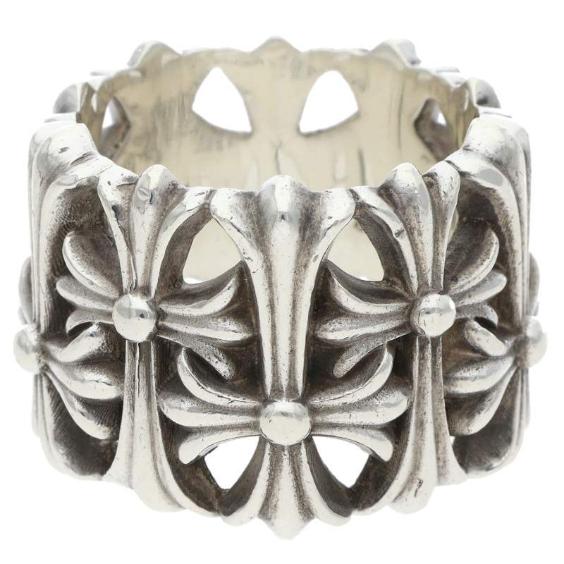 Chrome Hearts Cemetery Cross Silver Ring Size JP 24.5