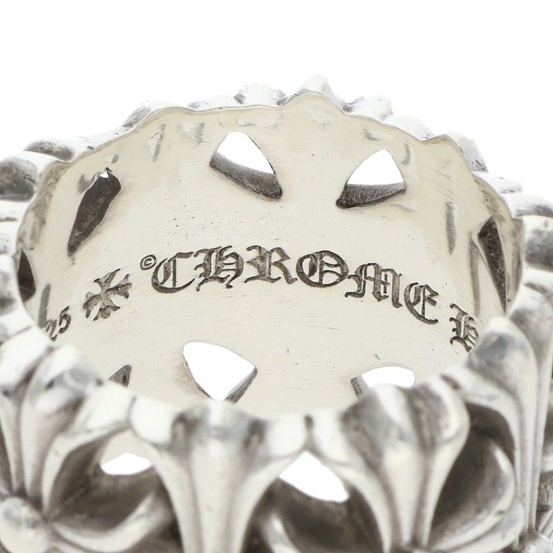 Chrome Hearts Cemetery Cross Silver Ring Size JP 24.5