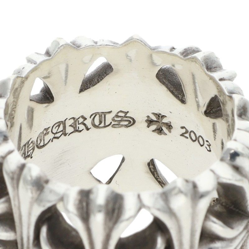 Chrome Hearts Cemetery Cross Silver Ring Size JP 24.5