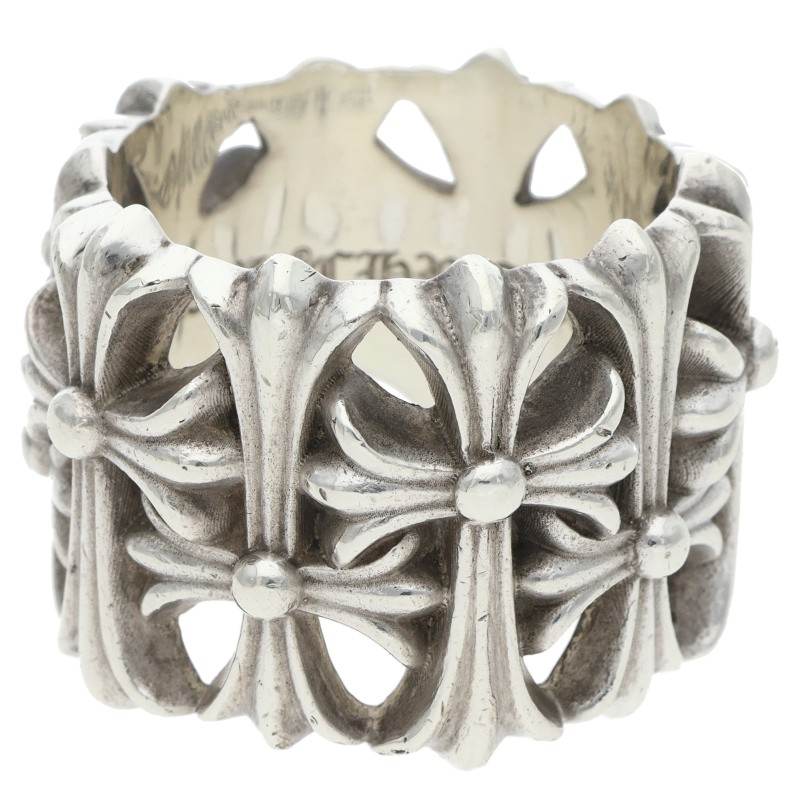Chrome Hearts Cemetery Cross Silver Ring Size JP 24.5