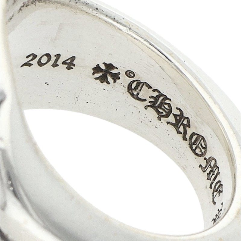 Chrome Hearts SEAL STAMP CH PLS Silver Ring Size JP 14.5