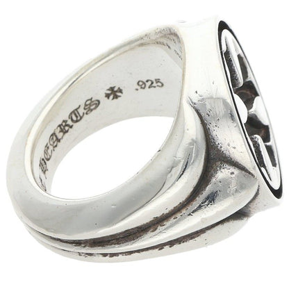Chrome Hearts SEAL STAMP CH PLS Silver Ring Size JP 14.5