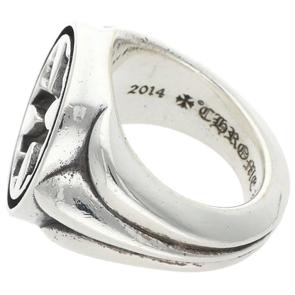 Chrome Hearts SEAL STAMP CH PLS Silver Ring Size JP 14.5