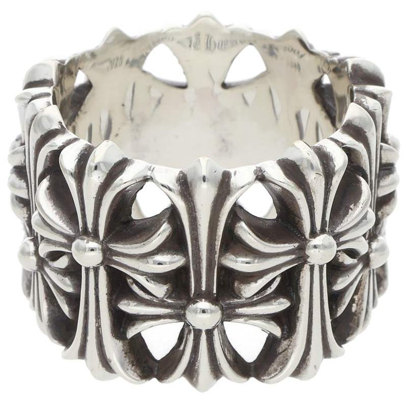 Chrome Hearts CEMETERY 925 Silver Cross Ring Size JP 29