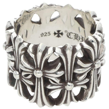 Chrome Hearts CEMETERY 925 Silver Cross Ring Size JP 29