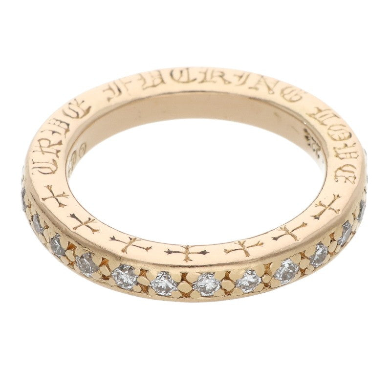 Chrome Hearts 22K TFL Original Pave Gold Ring Size JP 6
