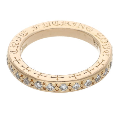 Chrome Hearts 22K TFL Original Pave Gold Ring Size JP 6