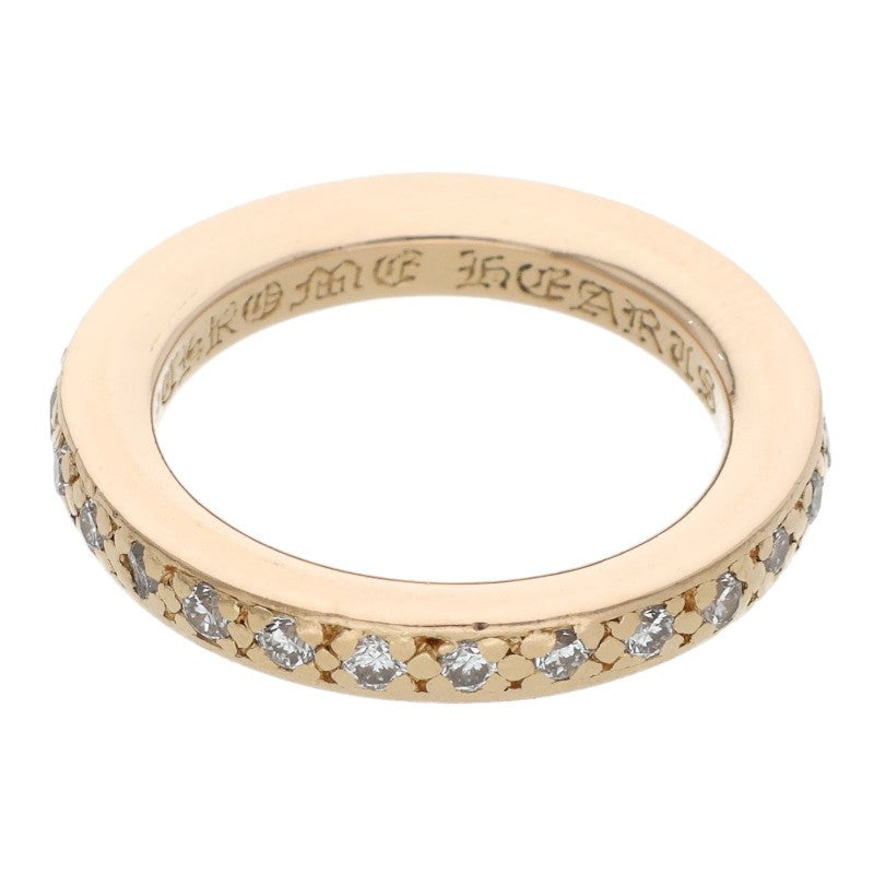 Chrome Hearts 22K TFL Original Pave Gold Ring Size JP 6