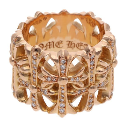 Chrome Hearts 22K Diamond Cemetery Cross Ring Size JP 14