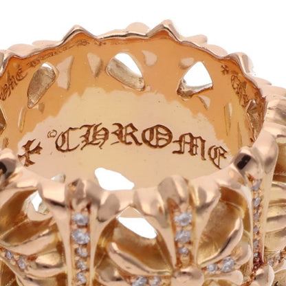 Chrome Hearts 22K Diamond Cemetery Cross Ring Size JP 14