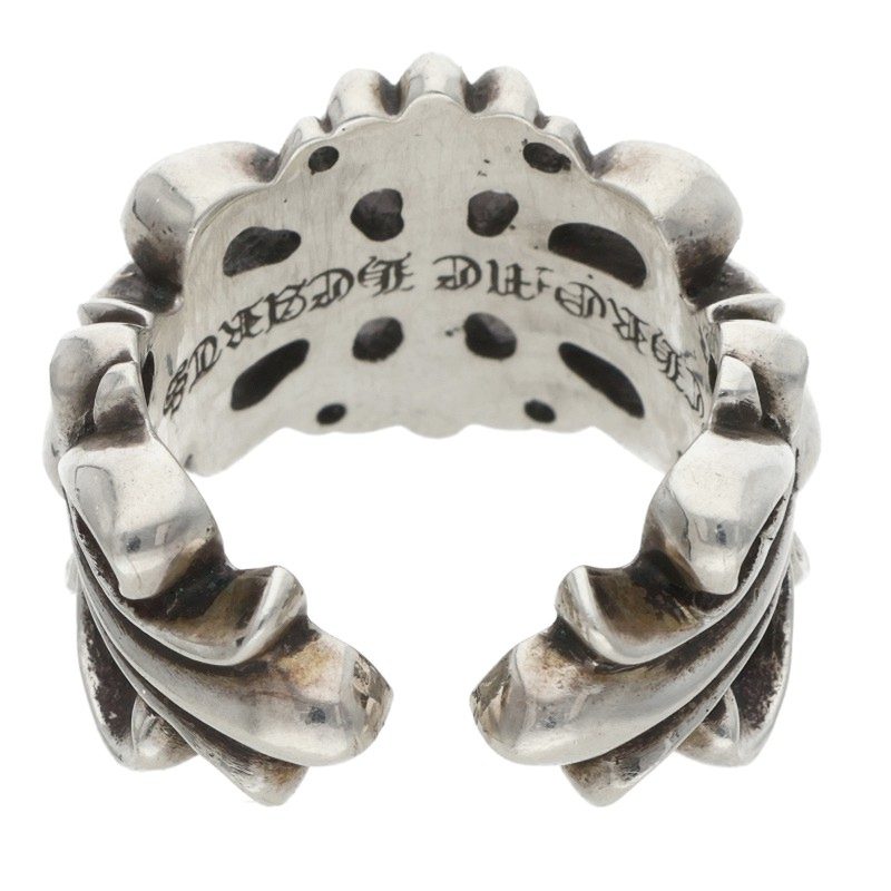 Chrome Hearts DBL FLRL CRS Double Cross Ring Size JP 14