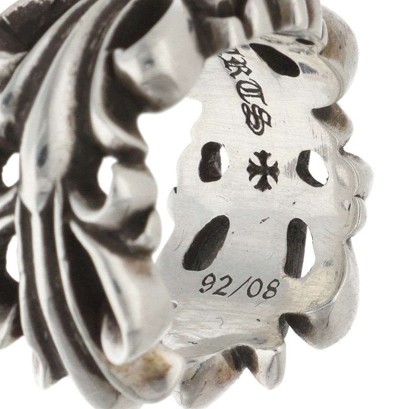 Chrome Hearts DBL FLRL CRS Double Cross Ring Size JP 14
