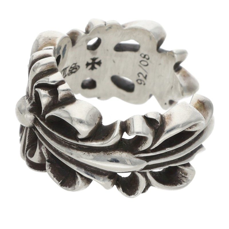 Chrome Hearts DBL FLRL CRS Double Cross Ring Size JP 14