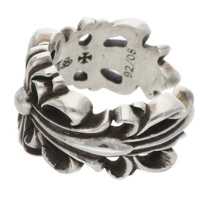 Chrome Hearts DBL FLRL CRS Double Cross Ring Size JP 14