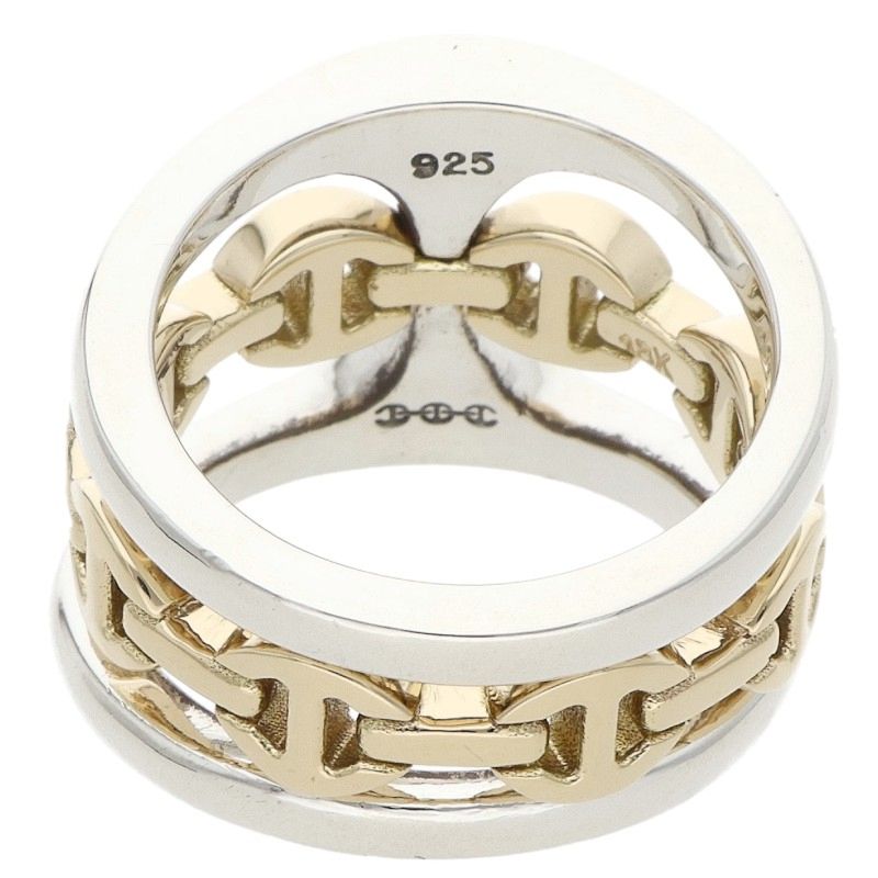 HOORSENBUHS K18YG Silver Combo Ring Size JP 13