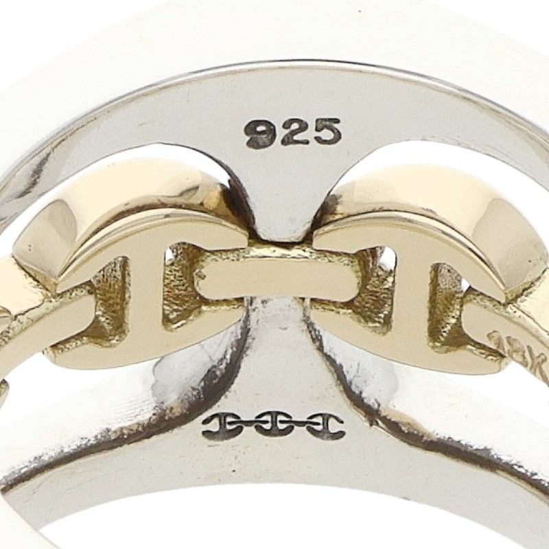 HOORSENBUHS K18YG Silver Combo Ring Size JP 13