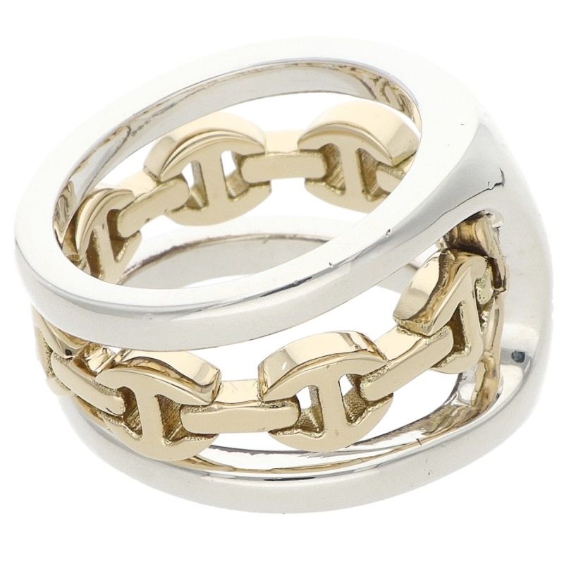 HOORSENBUHS K18YG Silver Combo Ring Size JP 13
