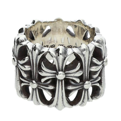 Chrome Hearts CEMETERY Cross Silver Ring Size JP 15.5