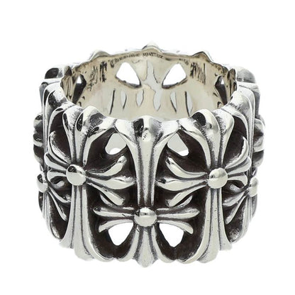 Chrome Hearts CEMETERY Cross Silver Ring Size JP 15.5
