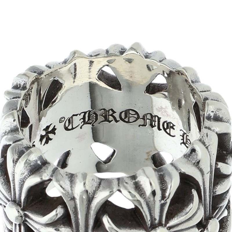Chrome Hearts CEMETERY Cross Silver Ring Size JP 15.5