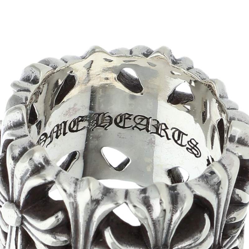 Chrome Hearts CEMETERY Cross Silver Ring Size JP 15.5