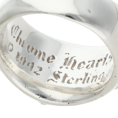 Chrome Hearts FLRL CRS Floral Cross Silver Ring Size JP 22.5