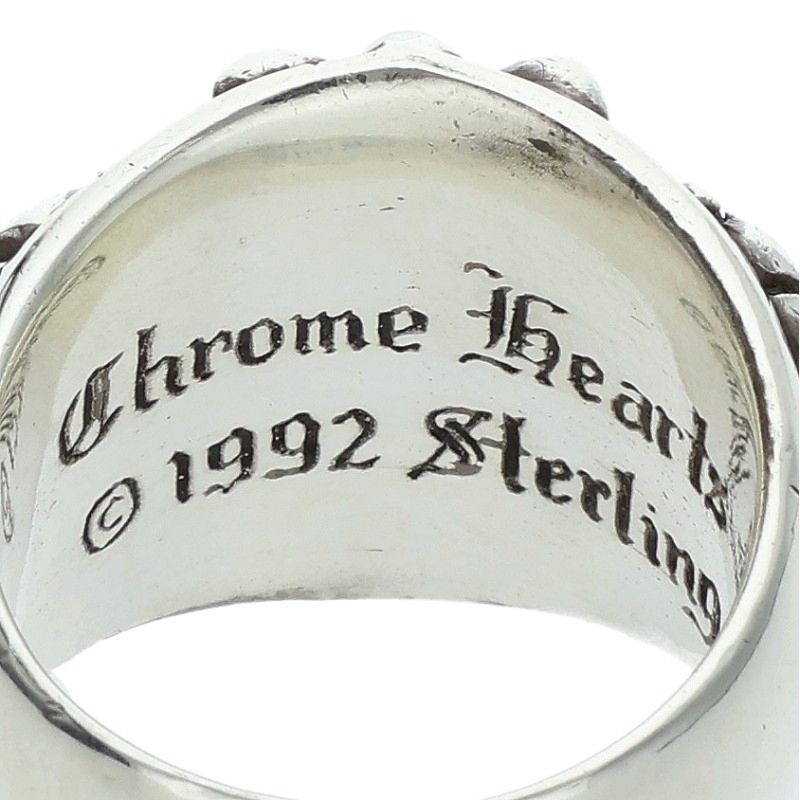 Chrome Hearts Keeper Sterling Silver Ring Size JP 18