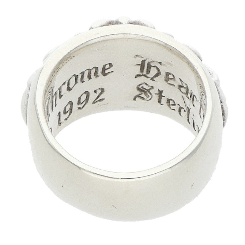 Chrome Hearts FLRL CRS Floral Cross Silver Ring Size JP 13