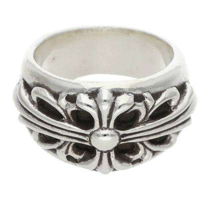 Chrome Hearts FLRL CRS Floral Cross Silver Ring Size JP 18.5
