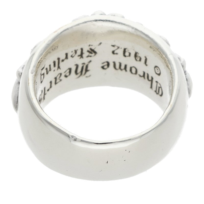 Chrome Hearts FLRL CRS Floral Cross Silver Ring Size JP 18.5