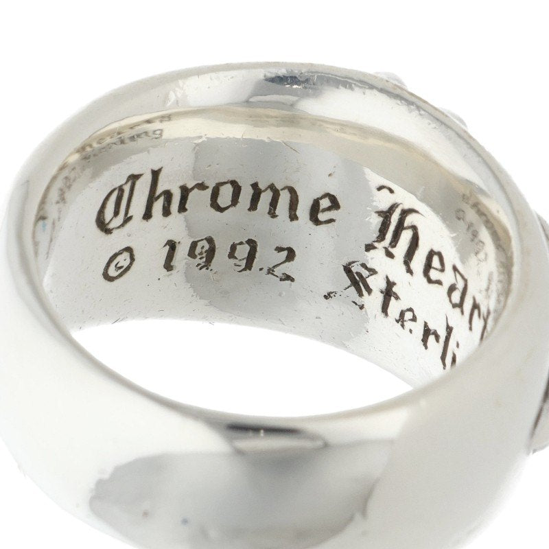 Chrome Hearts FLRL CRS Floral Cross Silver Ring Size JP 18.5