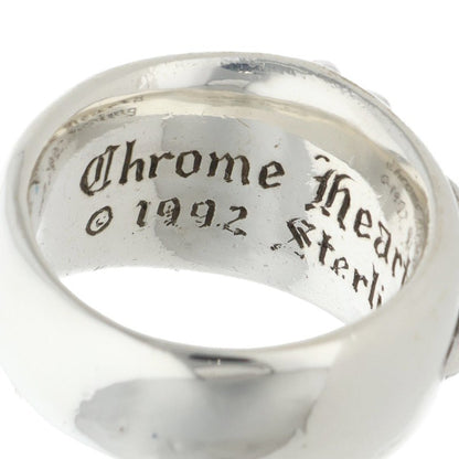 Chrome Hearts FLRL CRS Floral Cross Silver Ring Size JP 18.5