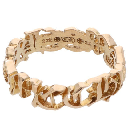 Chrome Hearts 22K Script Band Ring Yellow Gold Size JP 24