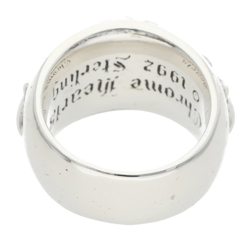 Chrome Hearts FLRL CRS Floral Cross Silver Ring Size JP 15