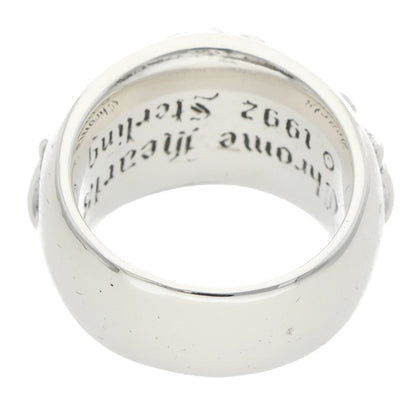Chrome Hearts FLRL CRS Floral Cross Silver Ring Size JP 15