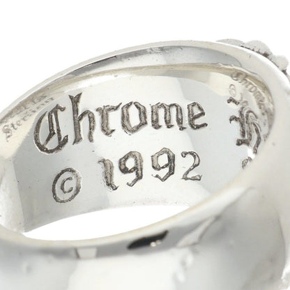 Chrome Hearts Floral Cross Silver Ring Size JP 22