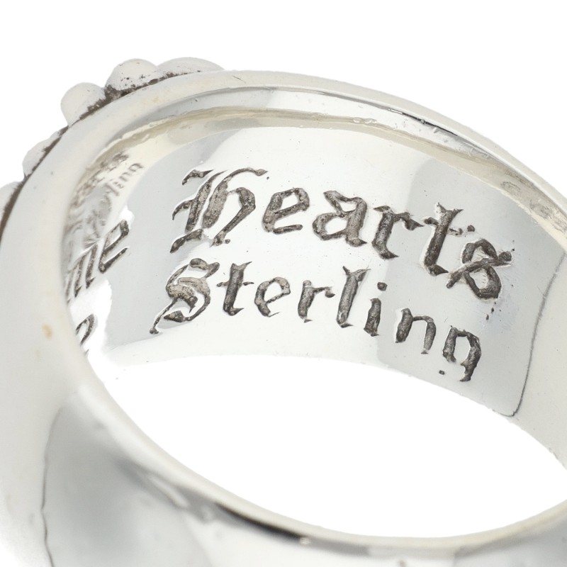 Chrome Hearts Floral Cross Silver Ring Size JP 22