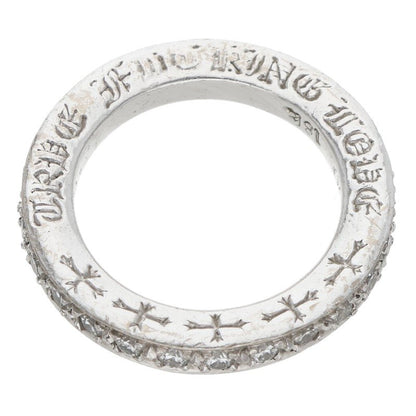 Chrome Hearts 18KWG Pave Diamond Ring Size JP 4