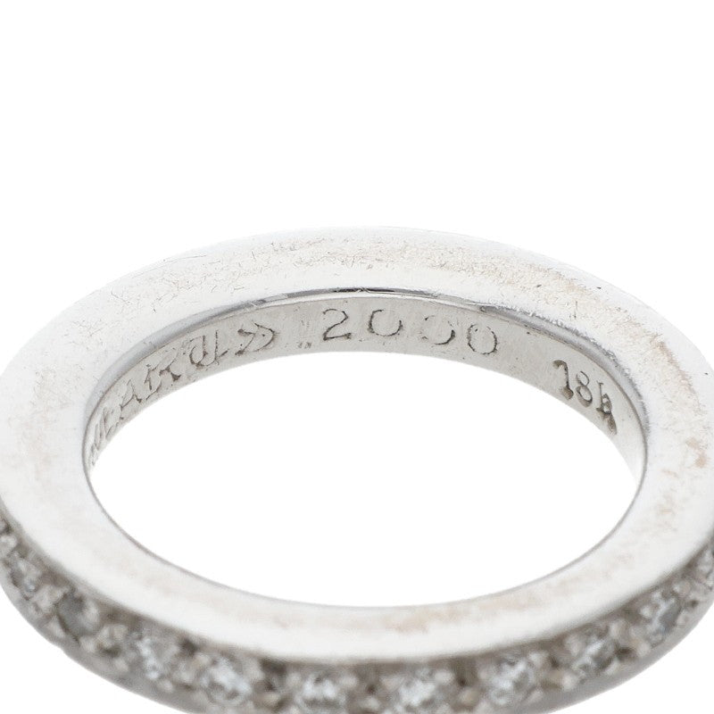 Chrome Hearts 18KWG Pave Diamond Ring Size JP 4