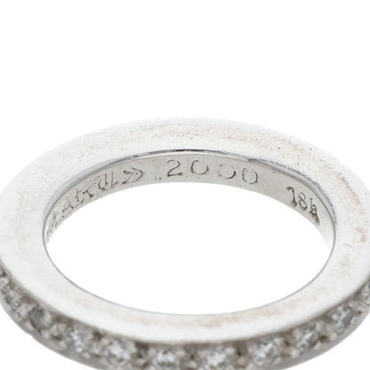Chrome Hearts 18KWG Pave Diamond Ring Size JP 4