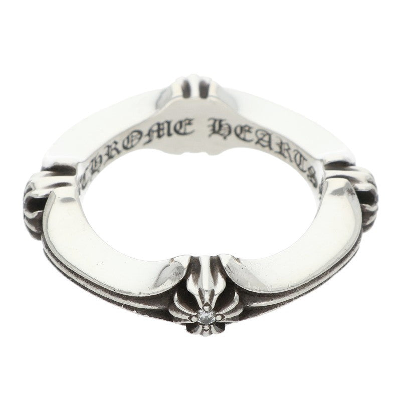 Chrome Hearts PLUS AND BONE DIA 4P Silver Ring Size JP 4