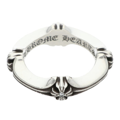 Chrome Hearts PLUS AND BONE DIA 4P Silver Ring Size JP 4