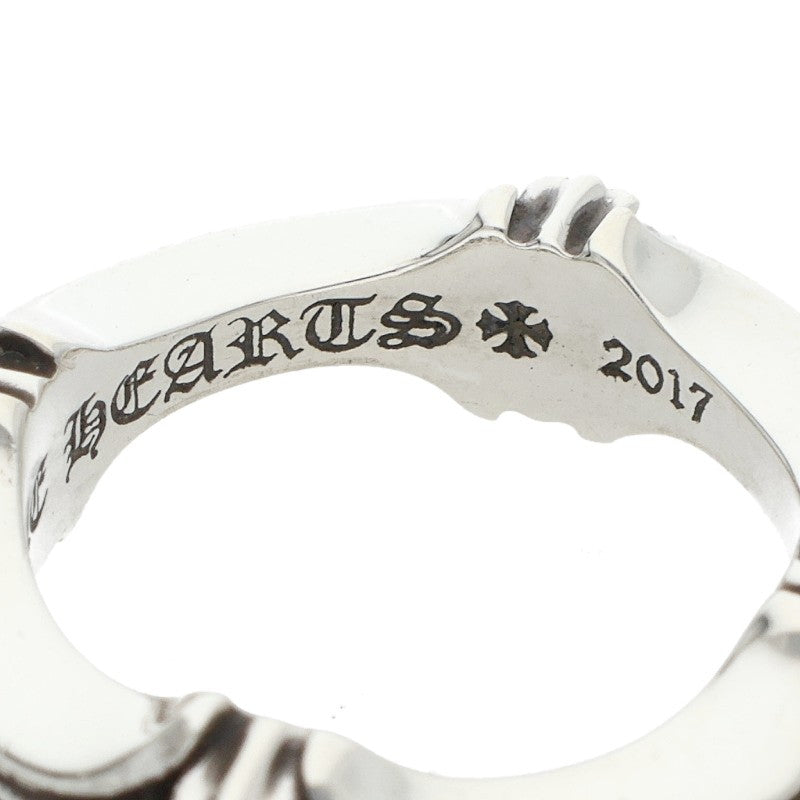 Chrome Hearts PLUS AND BONE DIA 4P Silver Ring Size JP 4