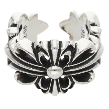 Chrome Hearts DBL FLRL CRS Double Cross Ring Size JP 12