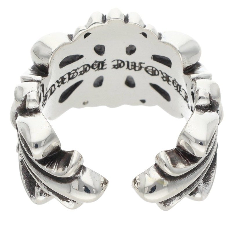 Chrome Hearts DBL FLRL CRS Double Cross Ring Size JP 12