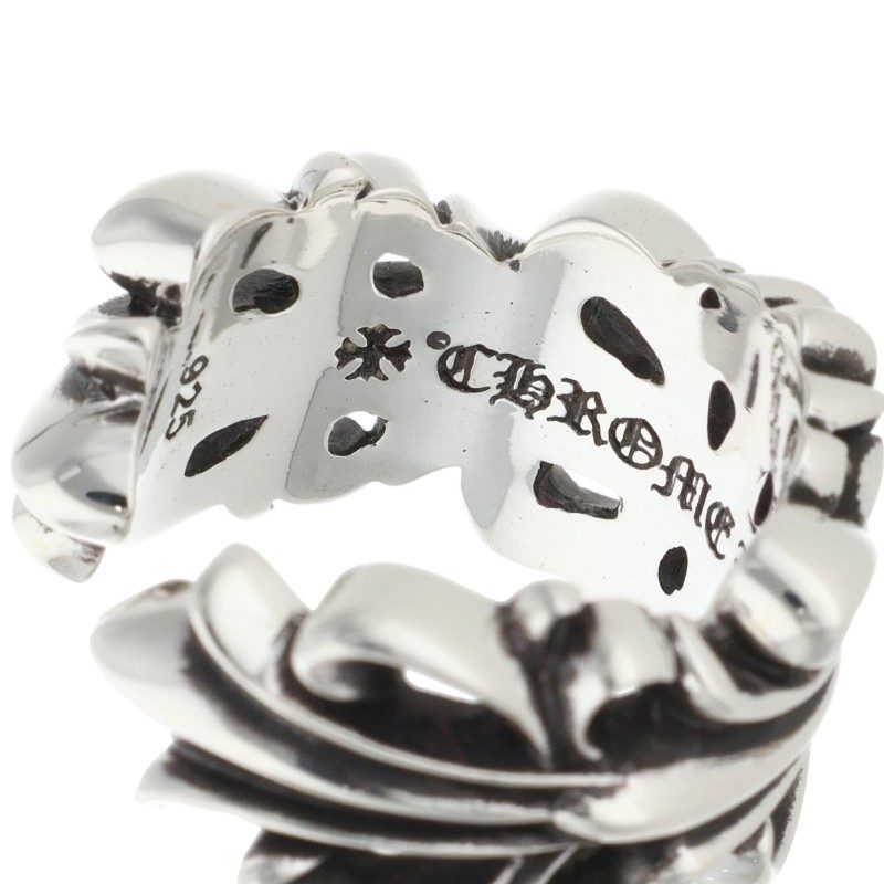 Chrome Hearts DBL FLRL CRS Double Cross Ring Size JP 12